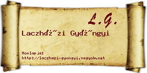 Laczházi Gyöngyi névjegykártya